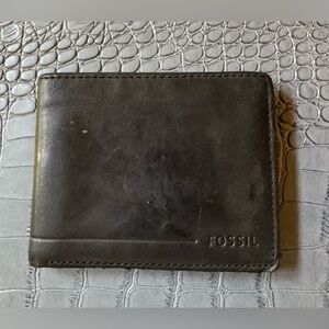 Fossil  Black Leather Card Holder